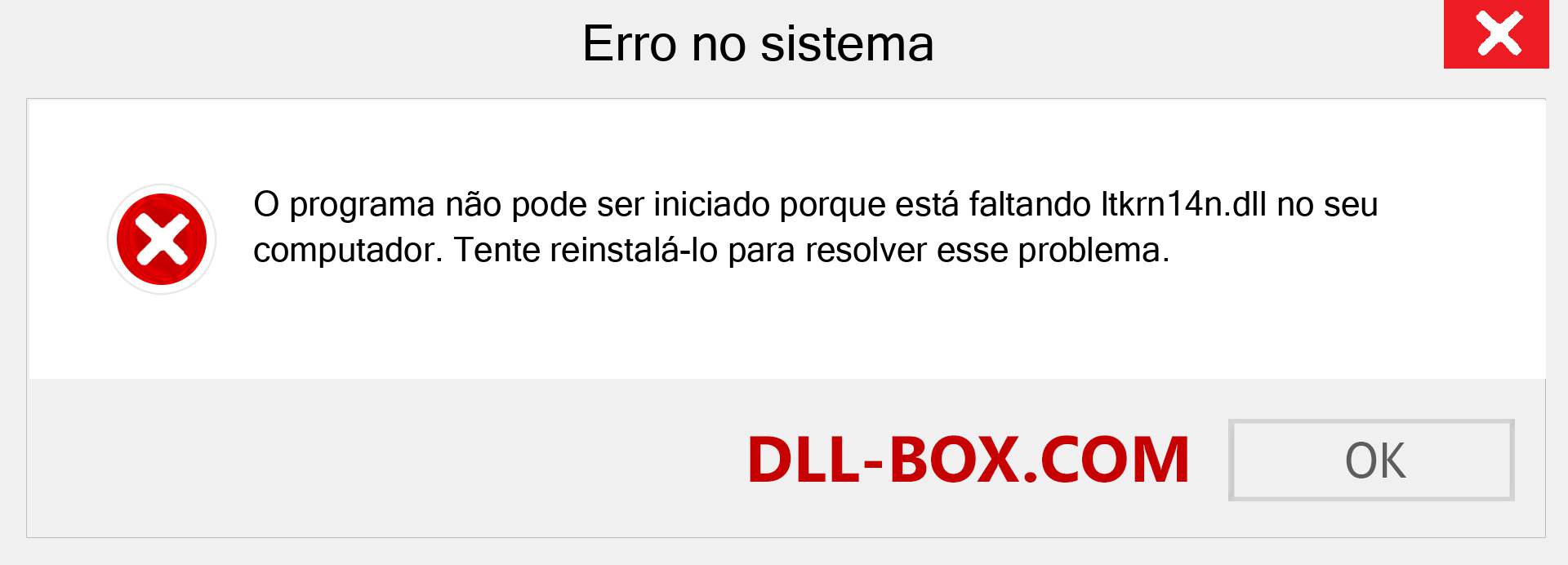 Arquivo ltkrn14n.dll ausente ?. Download para Windows 7, 8, 10 - Correção de erro ausente ltkrn14n dll no Windows, fotos, imagens